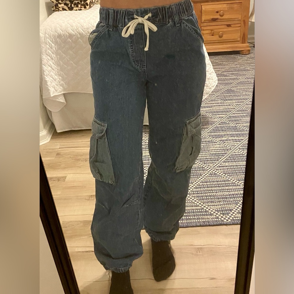 SO Denim Blue Pants with Drawstring